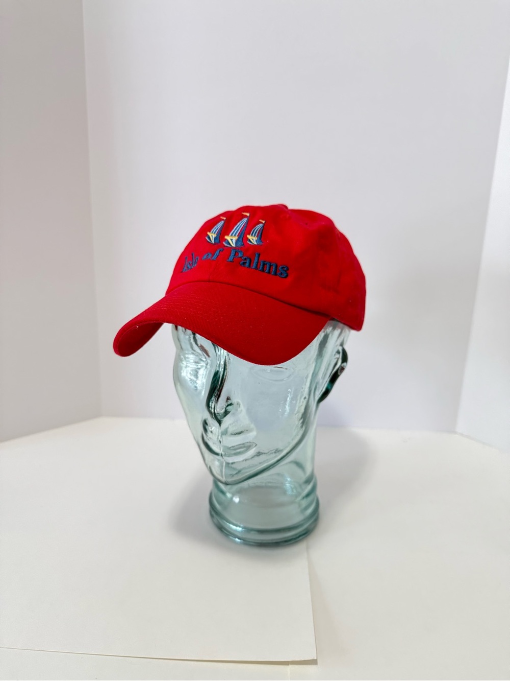 Red Embroidered 'Isle of Palms' Baseball Cap